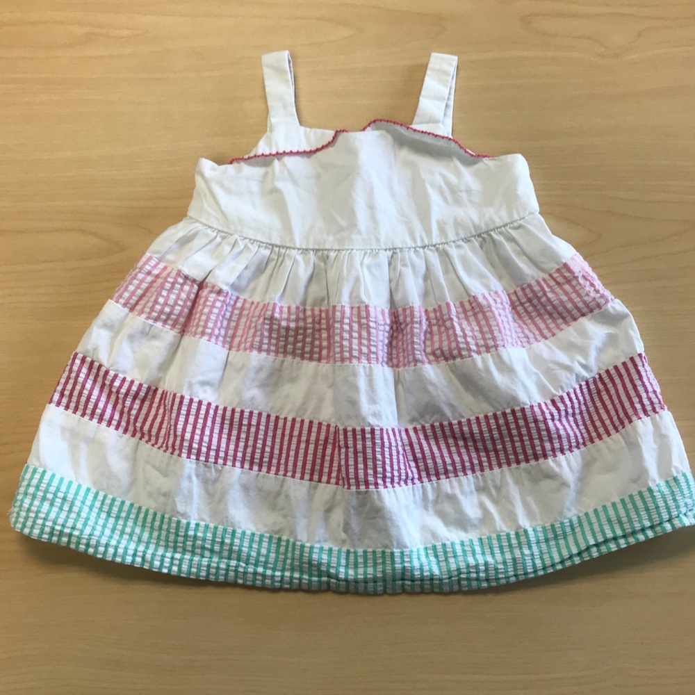 Gymboree color block seersucker dress 6-12 months